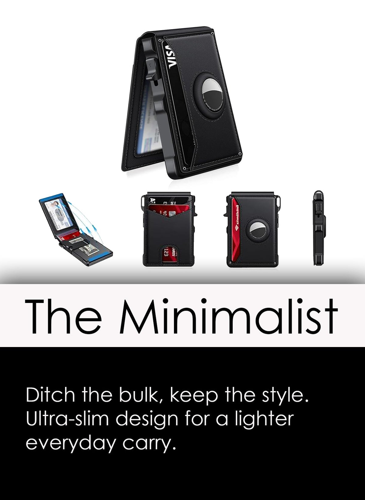 Sleek & Powerful – Black Minimalist Wallet for Men